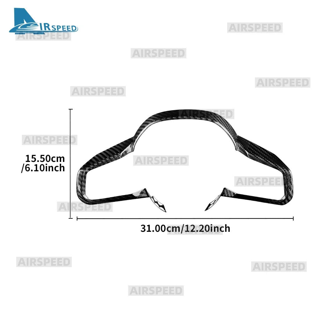 BMW X3 G45 25-26 Steering Wheel Button Frame Black Dry Carbon Fiber - detail view 6
