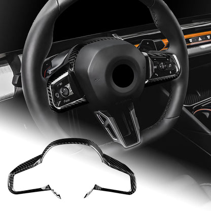 BMW X3 G45 25-26 Steering Wheel Button Frame Black Dry Carbon Fiber - detail view