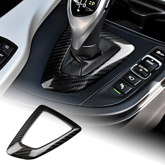 For BMW Series 2008-2019 Gear Shift Base Frame Trim Cover Sticker Carbon Fiber - product view