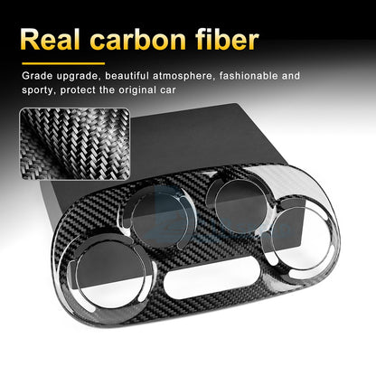 For FIAT 500 08-24 Abarth 595 695 12-24 Car Center AC Frame Cover Carbon Fiber - detail view 5