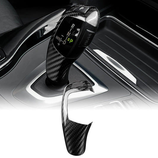 Real Carbon Fiber Gear Shift Knob Sticker for BMW F30, F32, F33, F34, F35 & F36 (2008-2019) - product view