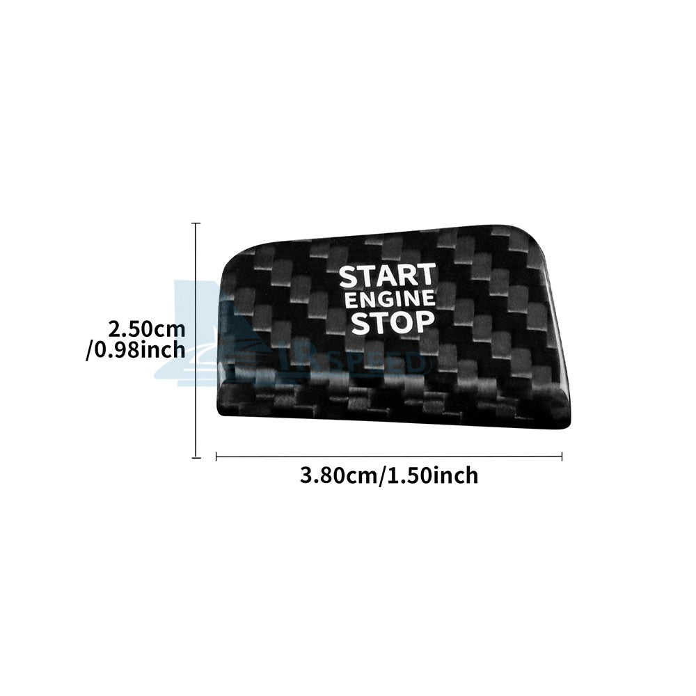 Center One-Click Start Sticker For BMW 5 Series G60 G70 2024-2025 Carbon Fiber - detail view