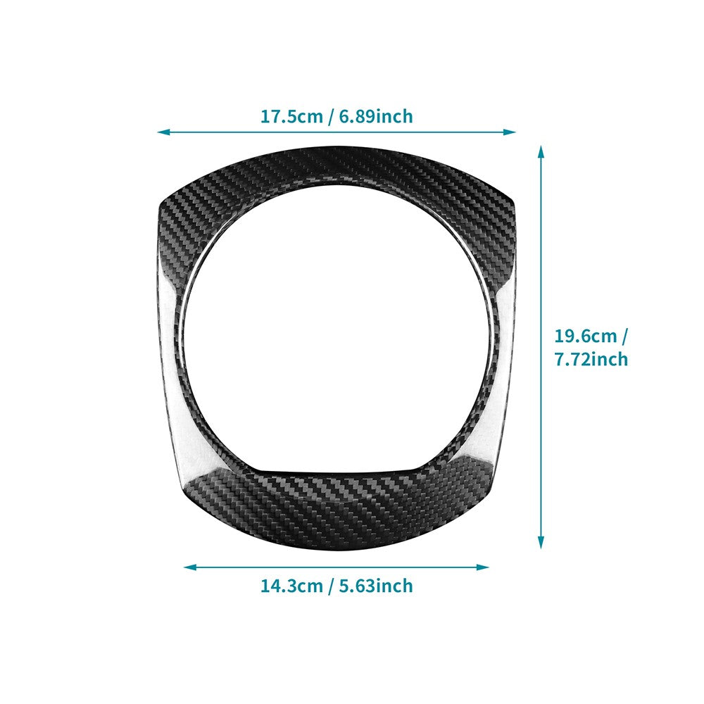 Carbon Fiber Gear Shift Frame Cover Black For Mazda MX-5 16-26 FIAT 124 16-20 - detail view