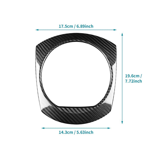Carbon Fiber Gear Shift Frame Cover Black For Mazda MX-5 16-26 FIAT 124 16-20 - detail view