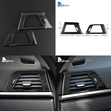 For BMW 3 Series F30 M3 F80 2013-2018 Air Vent Frame Trim Dry Carbon Black RHD