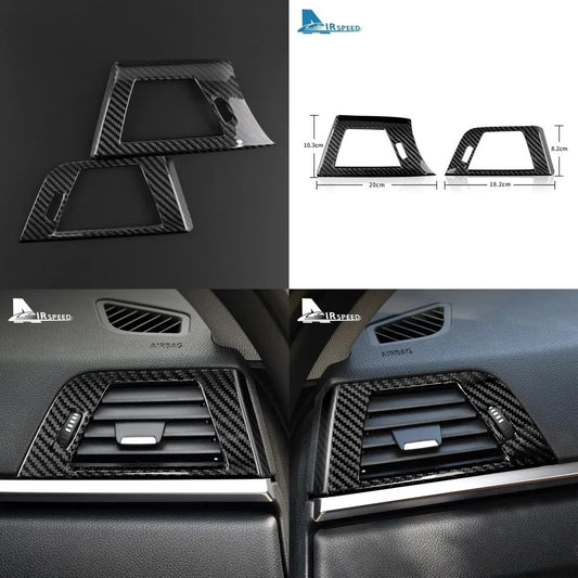 For BMW 3 Series F30 M3 F80 2013-2018 Air Vent Frame Trim Dry Carbon Black RHD - product view