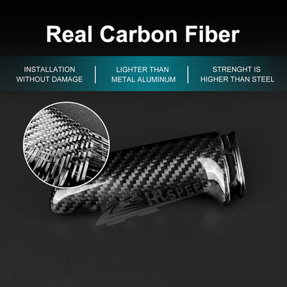 For BMW E60 E61 E63 E64 E84 Handbrake Grip Grip Handle Cover REAL Carbon Fiber - detail view 6