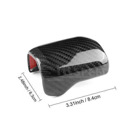 For Ford F-150 2021-2025 Center Console Gear Shift Head Cover Black Carbon Fiber - detail view