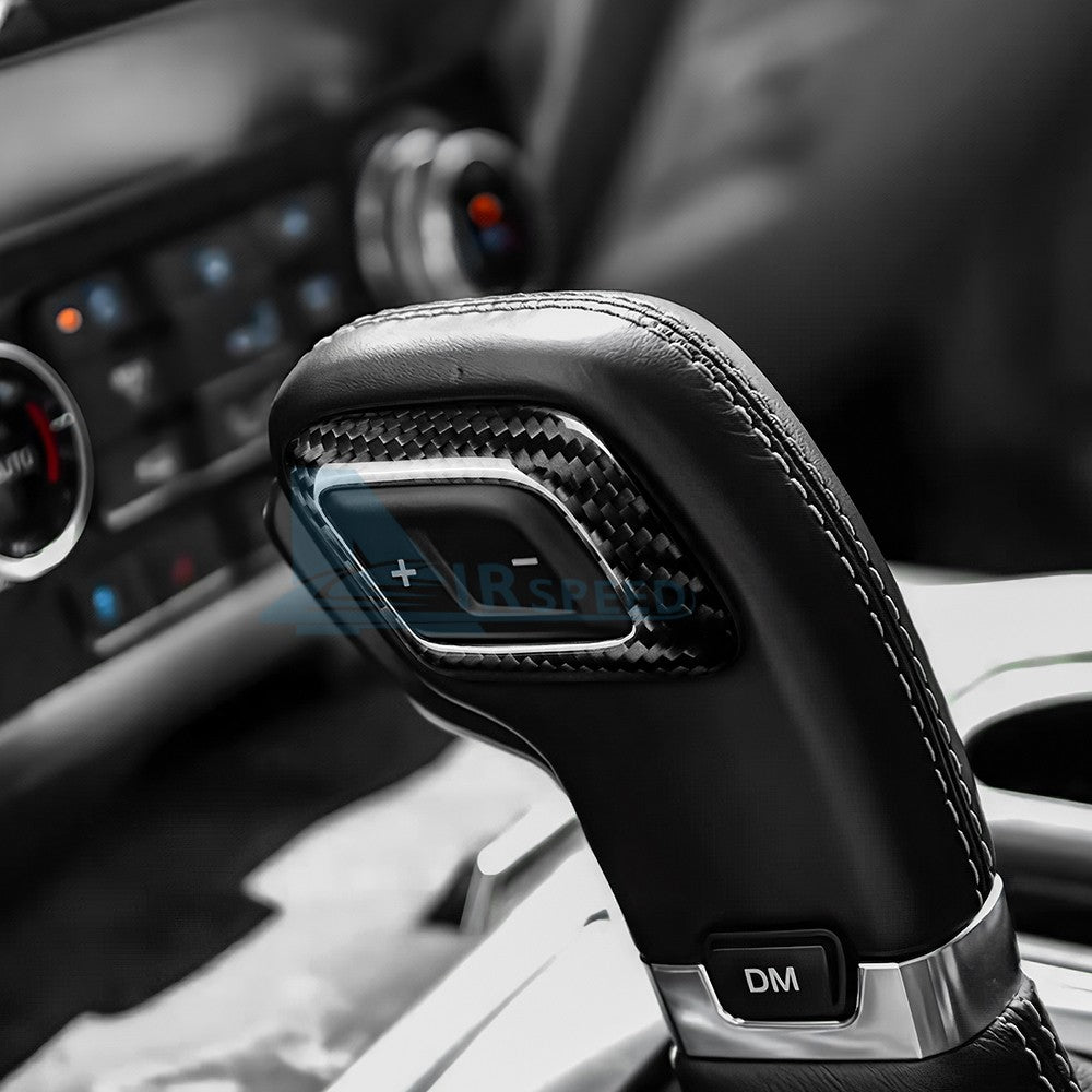 Center Gear Shift Head Cover BLACK HARD Carbon Fiber for Ford F-150 2015-2020 - detail view 8