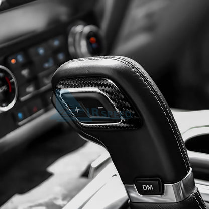 Center Gear Shift Head Cover BLACK HARD Carbon Fiber for Ford F-150 2015-2020 - detail view 8