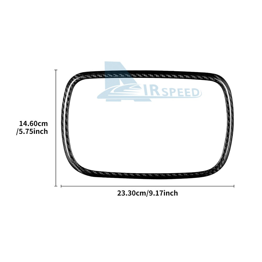 Car Center Navigation Frame Cover Carbon Fiber for FIAT 500 Abarth 595 2016-2024 - detail view 3