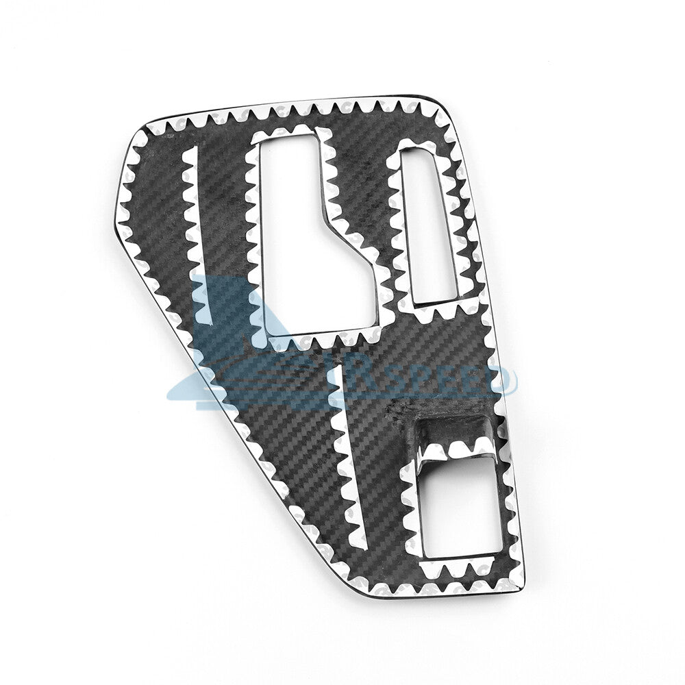 For Subaru Crosstrek 2024-25 BlACK REAL HARD Carbon Fiber Gear Shift Panel Cover - detail view 8