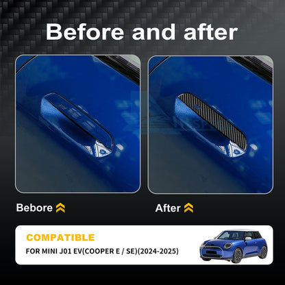 Exterior Door Handle Cover Real Hard Carbon Fiber Fits Mini Cooper J01 2024-2025 - detail view 6