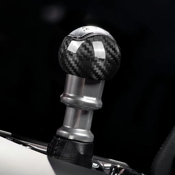 Hard Carbon Shift Knob 2Pcs For Ford Mustang Manual 15-23 Black