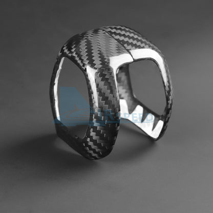 Black HARD Carbon Fiber Car Gear Shift Head Cover Trim for Ford Bronco 2021-2026 - detail view 8