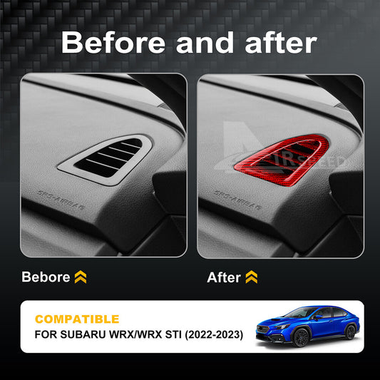 REAL HARD Carbon Fiber Side Air Outlet Vent Defogger For Subaru WRX STI 22-2023 - detail view