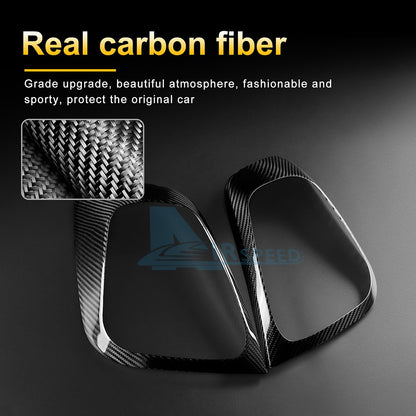 Real Hard Carbon Fiber Rear Tail Light Frame Cover For Fiat 500 Abarth 595 17-23 - detail view 3