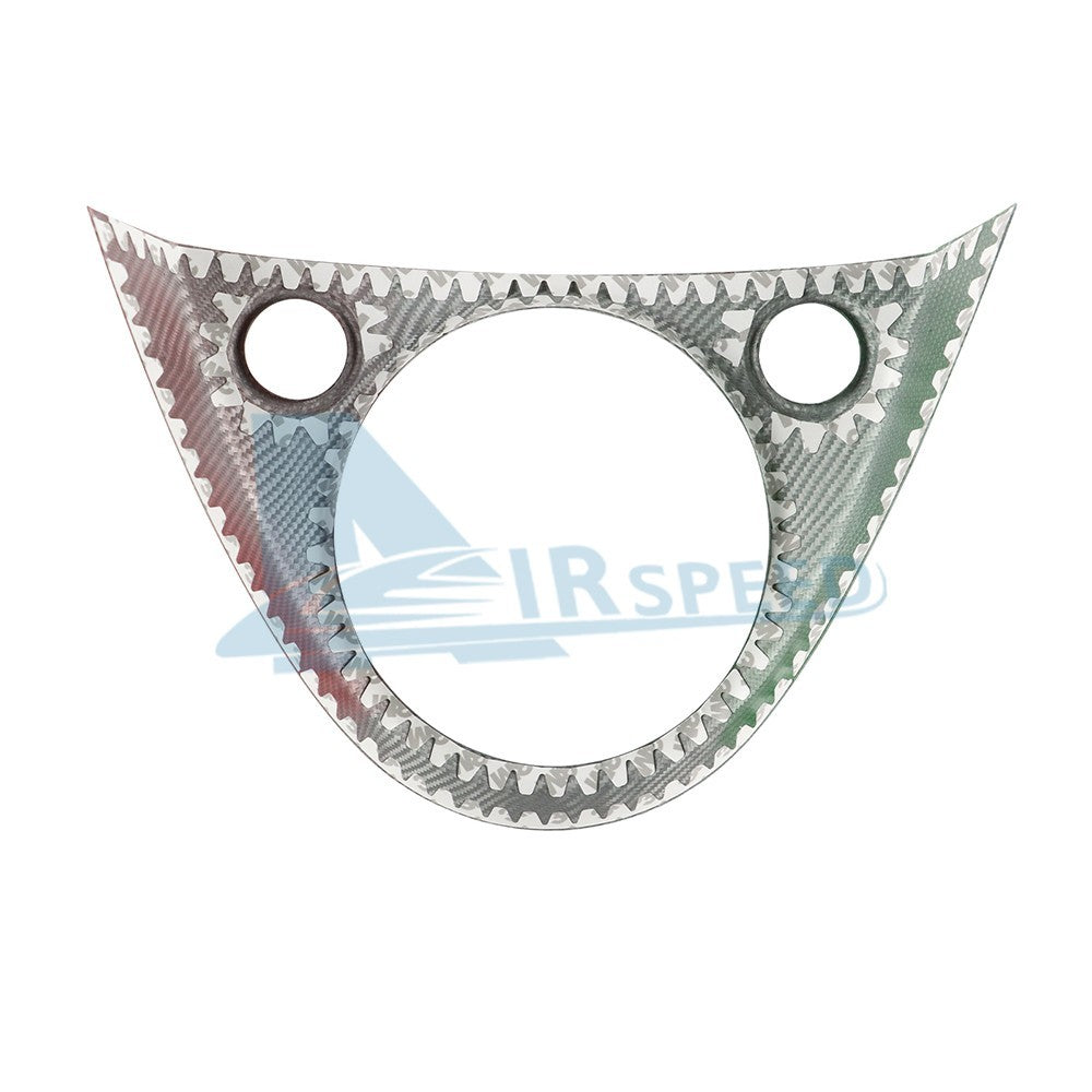 Carbon Fibre Gear Shift Frame Cover Italy Flag For Fiat 500 Barth 595 695 16-24 - detail view 9