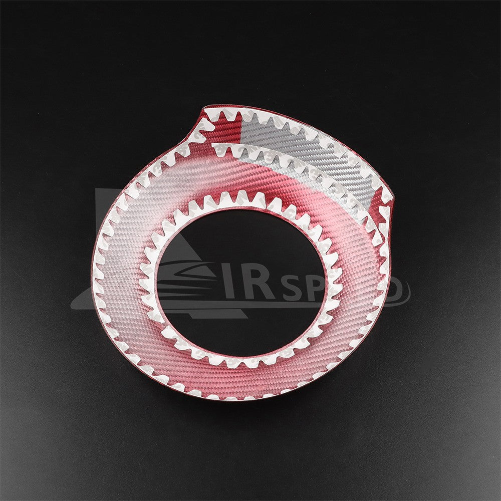 Steering Wheel Center Cover Red Hard Carbon Fiber for Toyota 86 Subaru BRZ 17-25 - detail view 10