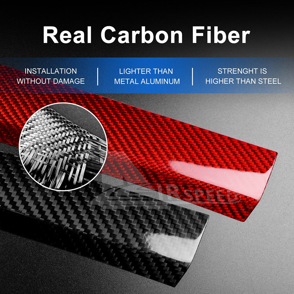 Air Conditioner Button Lower Cover Red Hard Carbon Fiber for BRZ GR86 2021-2025 - detail view 4