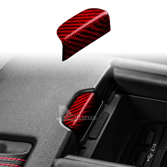 Center Storage Box Button Sticker Red Carbon Fiber for Toyota GR86 BRZ 2022-2025 - product view