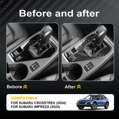 REAL HARD Carbon Fiber Gear Shift Console Cover For Subaru Crosstrek 2023-2024 - detail view 4