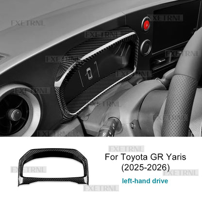 LHD Black Hard Carbon Speedometer Bezel Trim For Toyota GR Yaris 2025-2026 - detail view 7