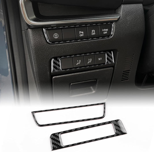 Seat Memory Button Frame Anti Slip Black Carbon For Mazda 3 Axela 2019-2025