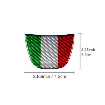 Italy Color Hard Carbon Steering Bottom Trim For Fiat 500 500C 2016-2024 - detail view 4