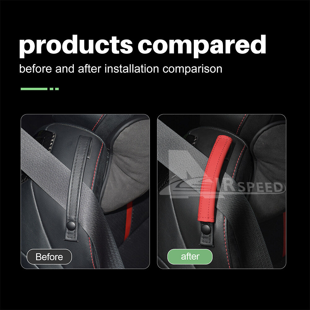 For Subaru BRZ GR86 2021-2026 Car Seat Safety Belt Fixation Strap Cover Trim Red - FREE GIFT