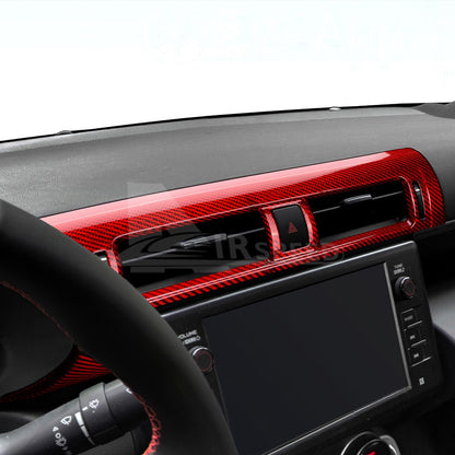 RED HARD Carbon Fiber Center Air Vent Outlet Cover For Toyota GR86 BRZ 2021-2025 - detail view 7
