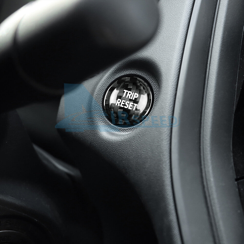 For Subaru Brz WRX GR86 2021-2023 REAL HARD Carbon Fiber Trim Reset Button Cover - detail view 5