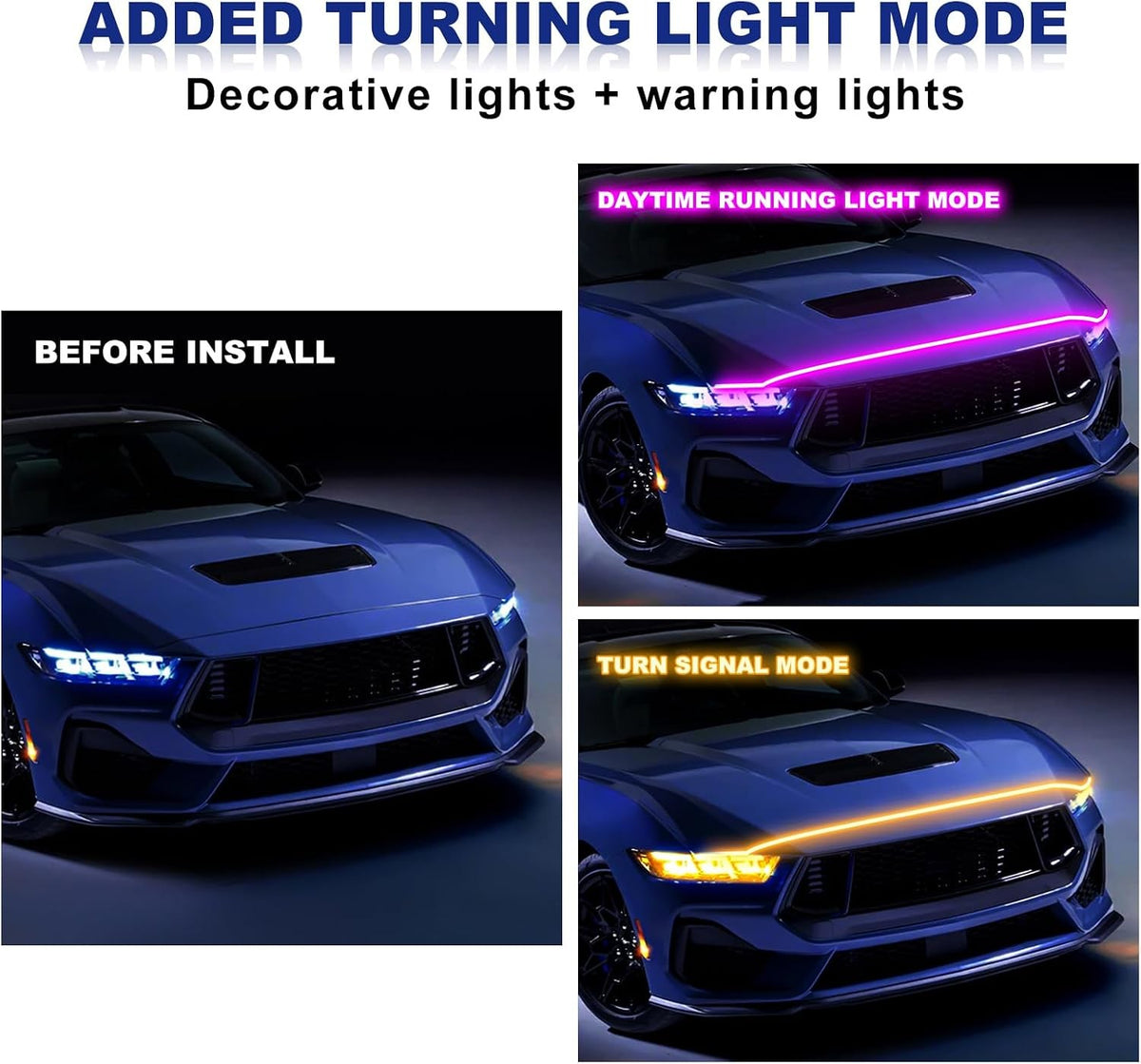 For Universal Vehicle 2M Waterproof Hood Daytime Running Light - FREE GIFT