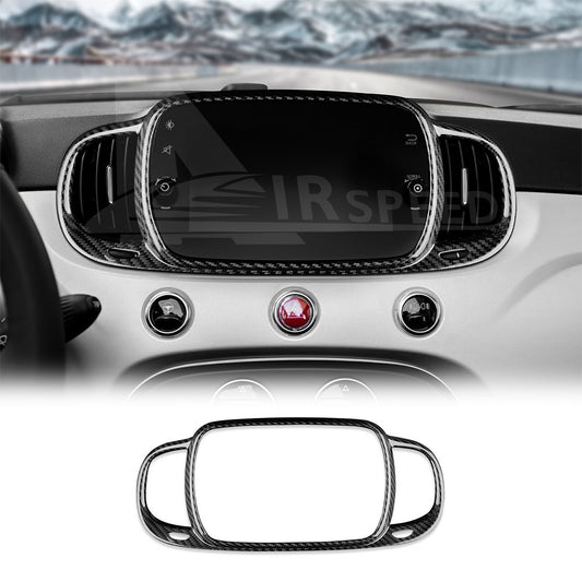 Center Screen Frame Cover For FIAT 500 Abarth 595 695 2016-2024 Carbon Fiber - product view