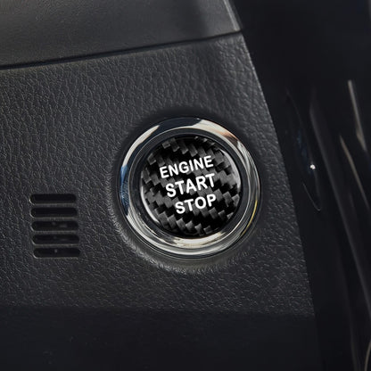 For Lexus IS ES GS NX RX LX RC RC F Carbon Fiber Engine Start Button Sticker - detail view 4