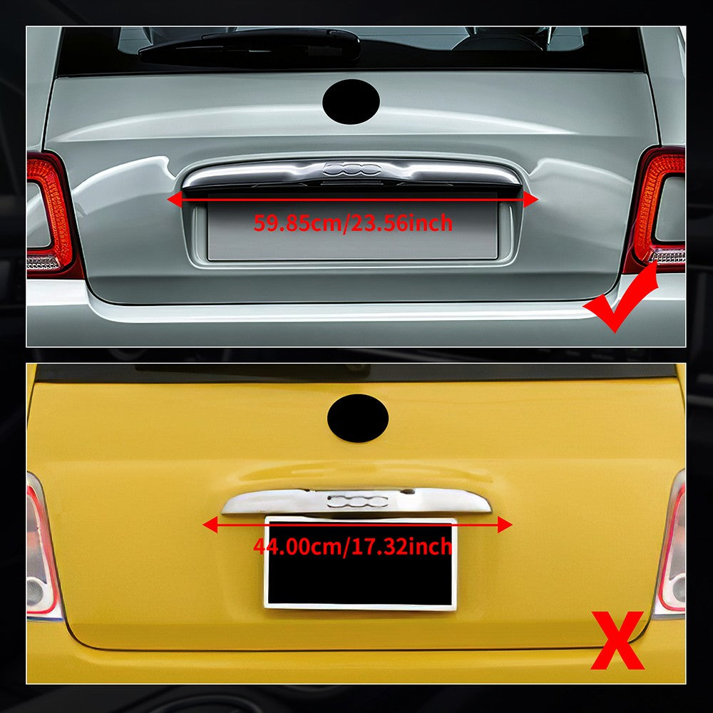 For FIAT 500 08-23 Abarth 595 12-23 Car Trunk Switch Strip Cover Carbon Fiber - detail view