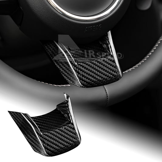 Black Steering Wheel Center REAL HARD Carbon Fiber For Mini F55 F56 F60 22-2023 - product view