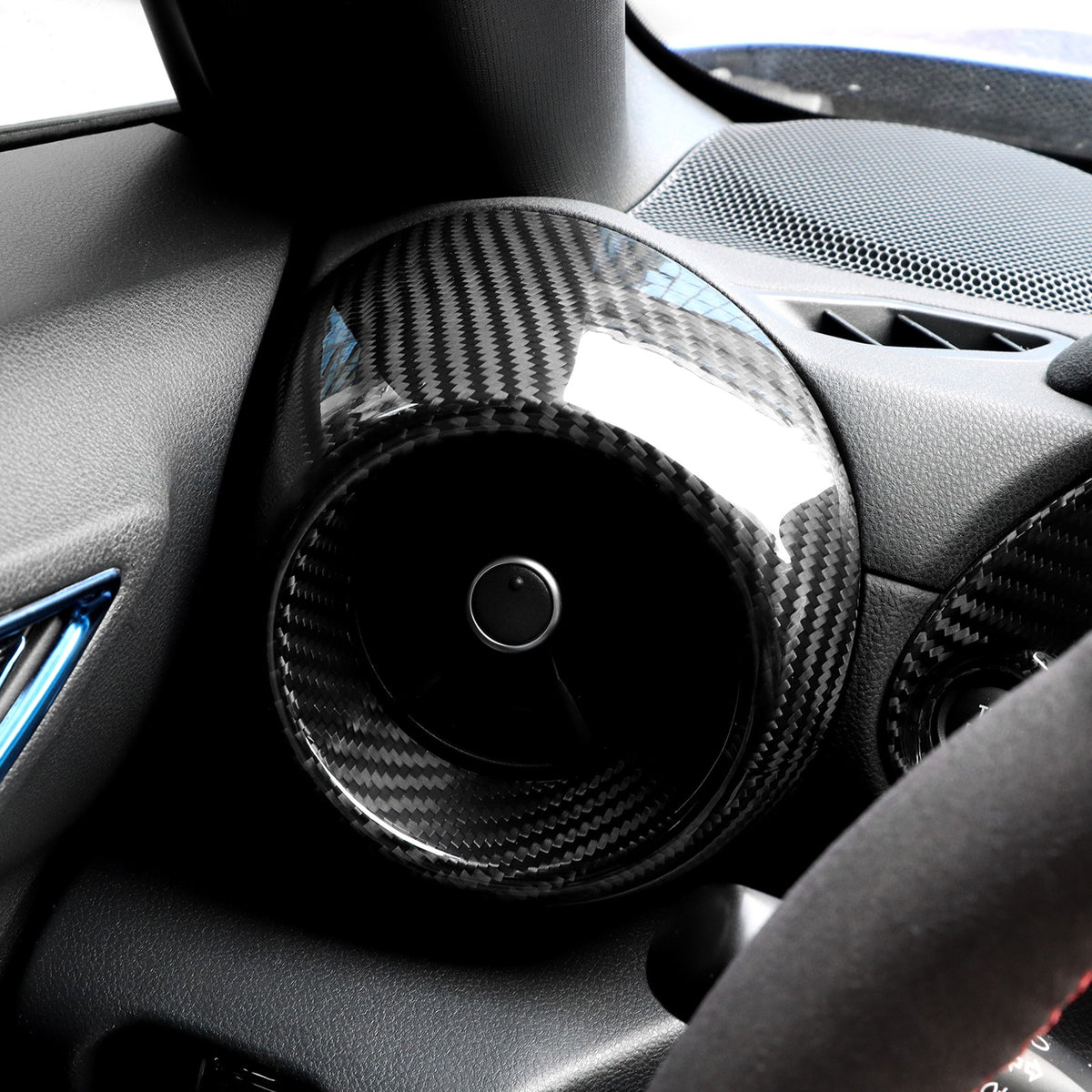 HARD Carbon Fiber Dashboard Air Outlet Cover For Subaru BRZ Toyota GR86 21-23 - detail view 6