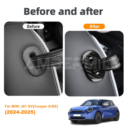 Release Button Frame Trim Cover Fit For Mini J01 2024-25 Real Hard Carbon Fiber - detail view 3