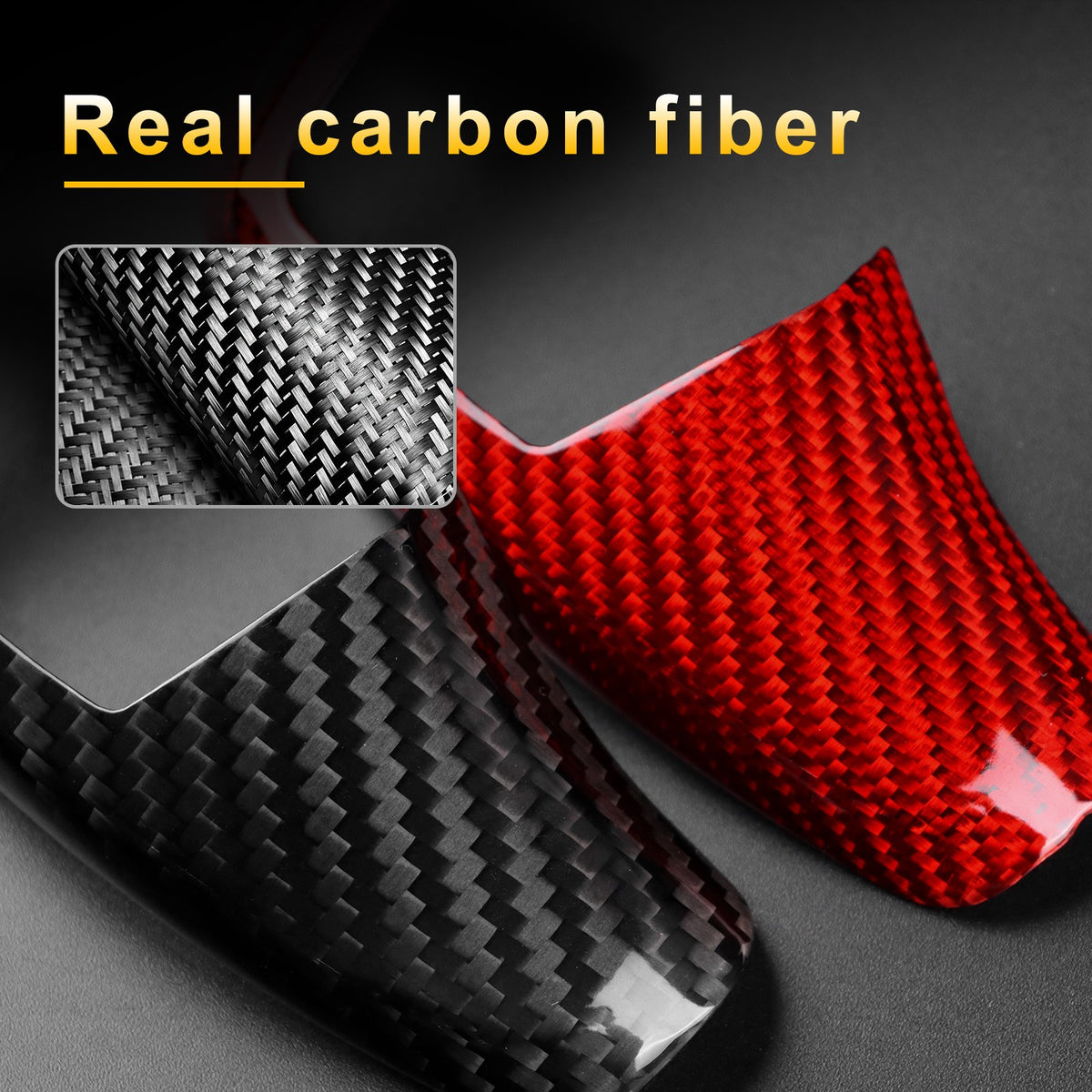Real Carbon Fiber Gear Shift Knob Sticker for BMW F30, F32, F33, F34, F35 & F36 (2008-2019) - detail view 5