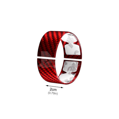For Corvette C8 2020-2023 Real Hard Carbon Fiber Steering Wheel Trim Ring Cover