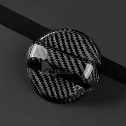 For Subaru Toyota Lexus Mazda Black Carbon Fiber Car Fuel Tank Cap Oil Gas Cover