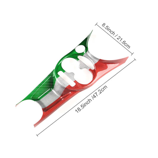For Abarth 595 695 16-24 Italian Flag Carbon Fiber Center Water Cup Frame Cover - detail view