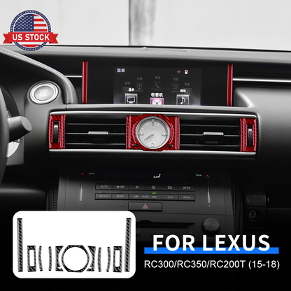 Car Center Air Vent Outlet Sticker Trim Carbon Fiber For Lexus RC300 RC350 15-18（U.S. Stock）