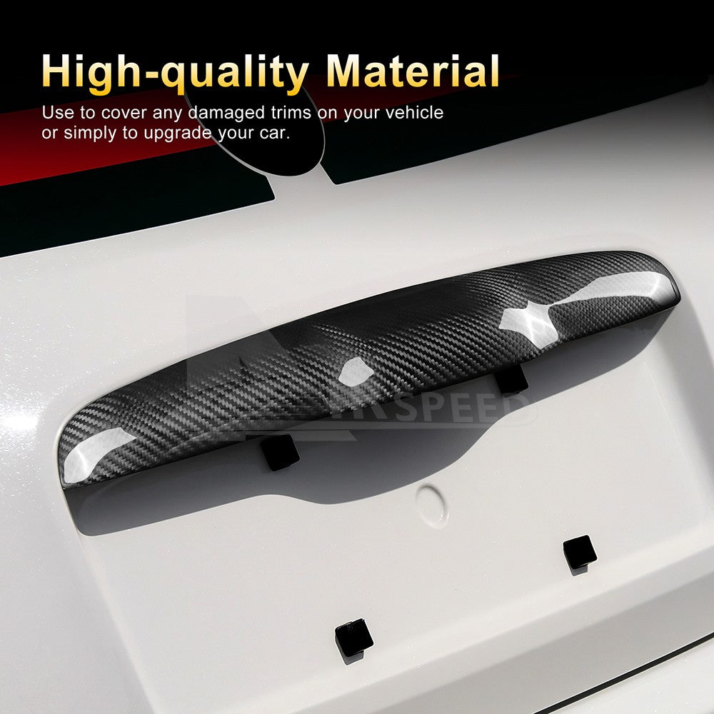 For FIAT 500 08-23 Abarth 595 12-23 Car Trunk Switch Strip Cover Carbon Fiber - detail view 6