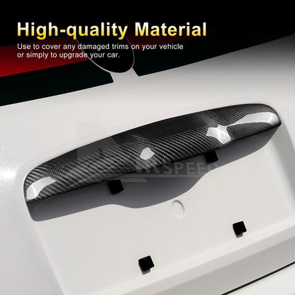 For FIAT 500 08-23 Abarth 595 12-23 Car Trunk Switch Strip Cover Carbon Fiber - detail view 6