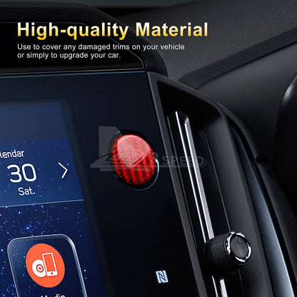 For Subaru WRX 2022-2023 Caution Light Button Panel Cover HARD Carbon Fiber RED - detail view 4