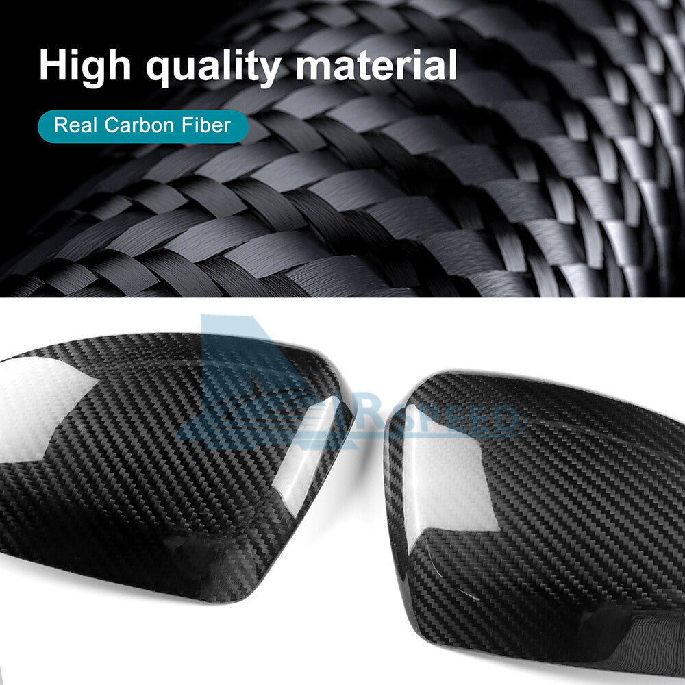 Real Carbon Fiber Side Mirror Cover Caps For Subaru BRZ Toyota GR86 2021-2024 - detail view