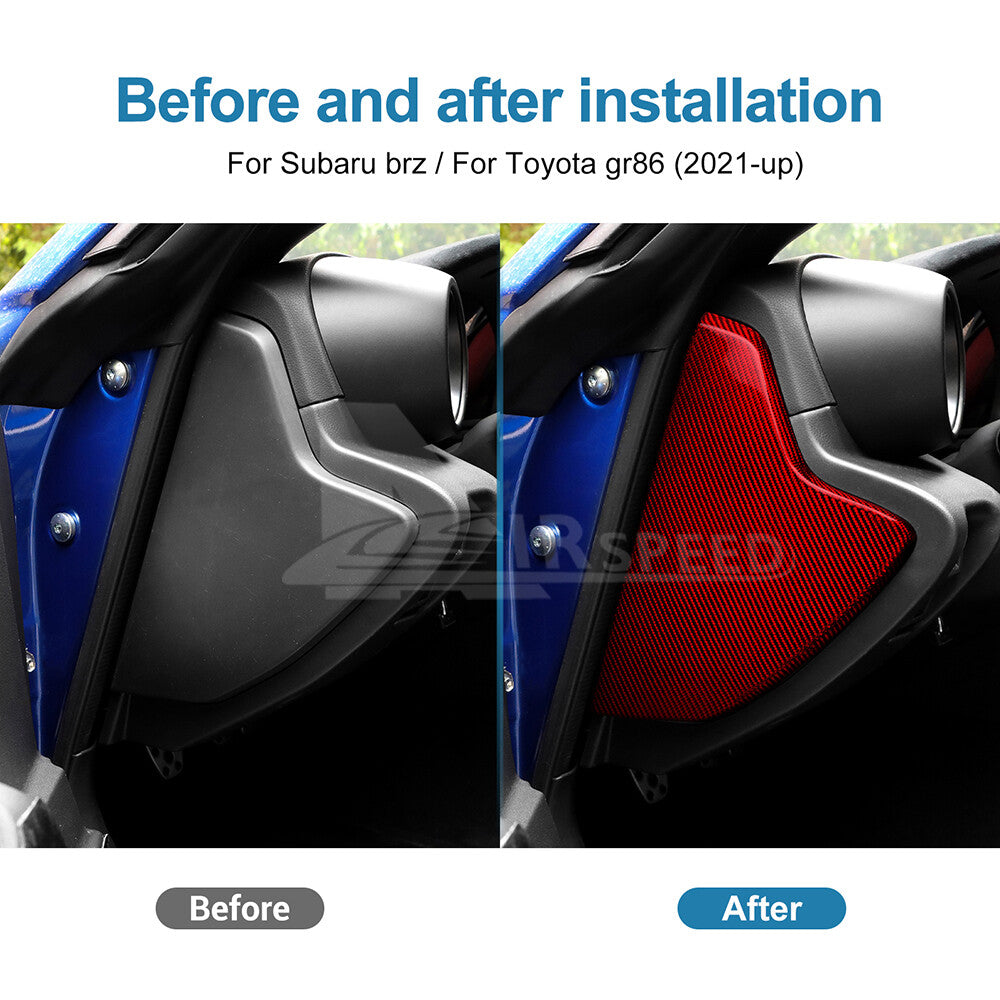 REAL HRAD Carbon Fiber Center Console Both Side Cover For Subaru BRZ GR86 21-23 - detail view 3