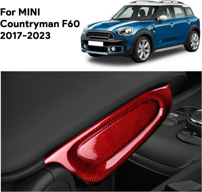 Black Hard Carbon Armrest Side Trim Fit MINI F60 2017-2022 - detail view 8
